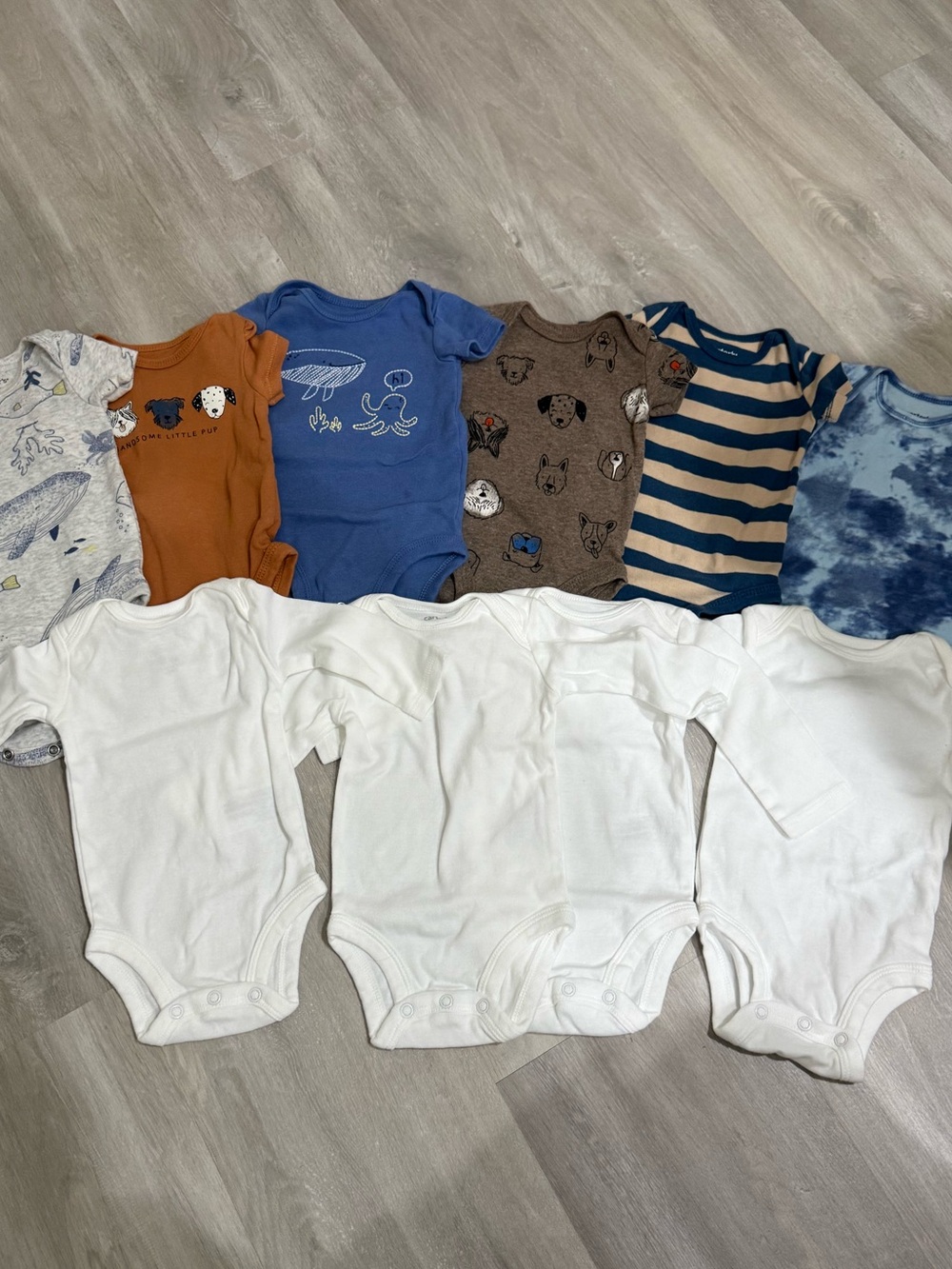 Carters Bundle Pack of 10 Onesies Bodysuits 3 months